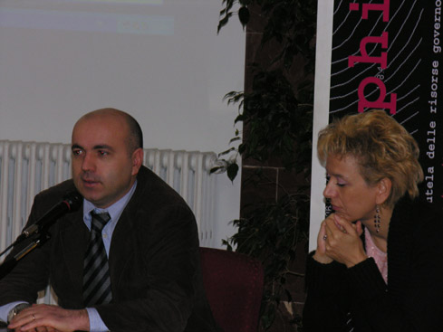 Alberto Peruzzini dirigente APT della Provincia di Prato, Nadia Baronti Assessore al Governo del Territorio